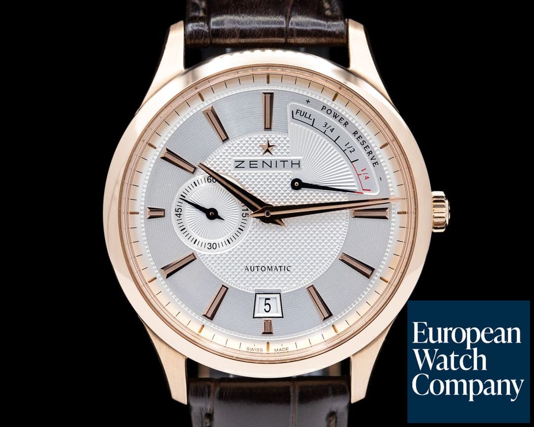 Image of Zenith Class Elite Power Reserve 18K Rose Gold / Tang Buckle