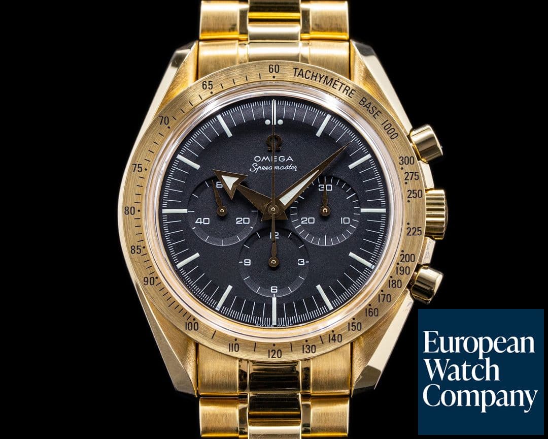 Image of Omega Speedmaster 150th Anniversary Black Dial 18k VERY RARE  