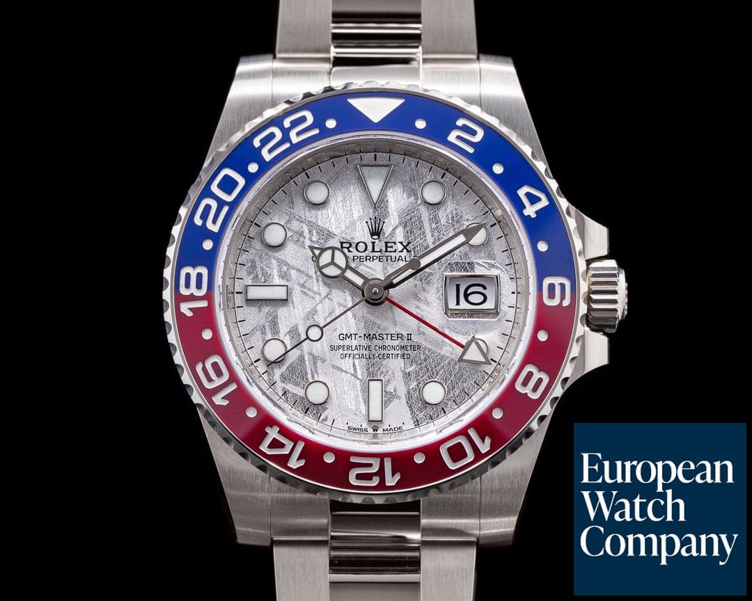 Image of Rolex GMT Master II 126719 Ceramic "Pepsi" White Gold METEORITE DIAL UNWORN 20