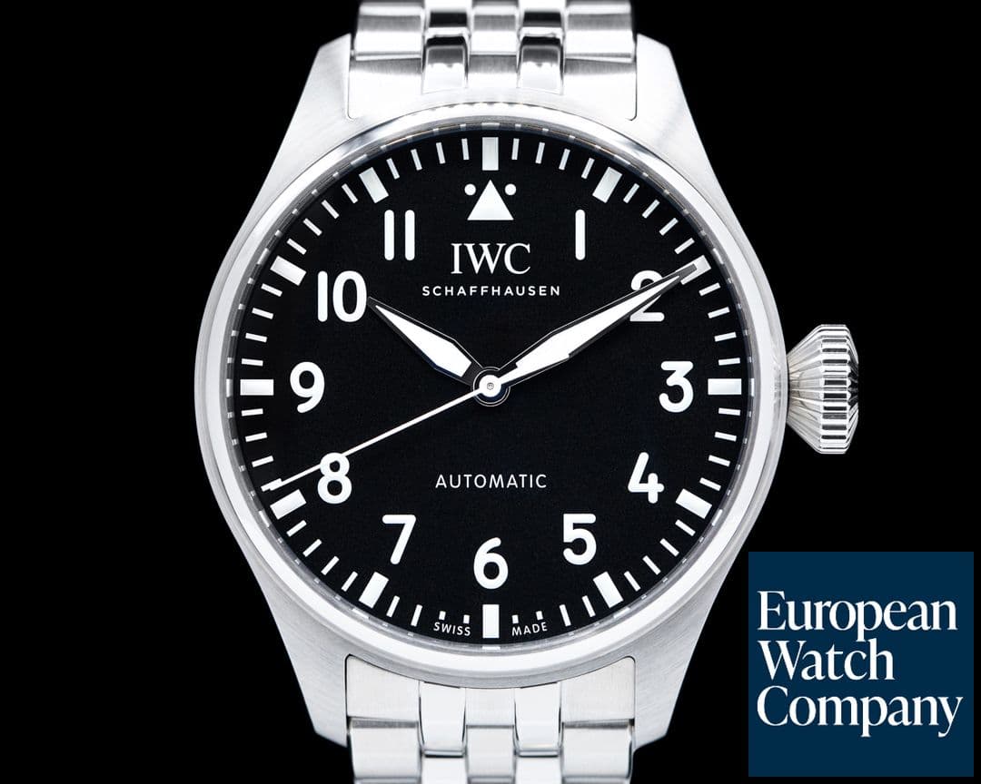 Image of IWC Big Pilots Watch IW329301 43mm Black Dial  Bracelet UNWORN