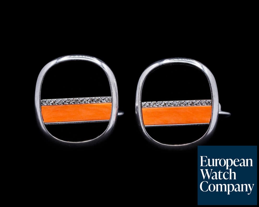 Image of Patek Philippe Patek Ellipse Cufflinks 18k White Gold