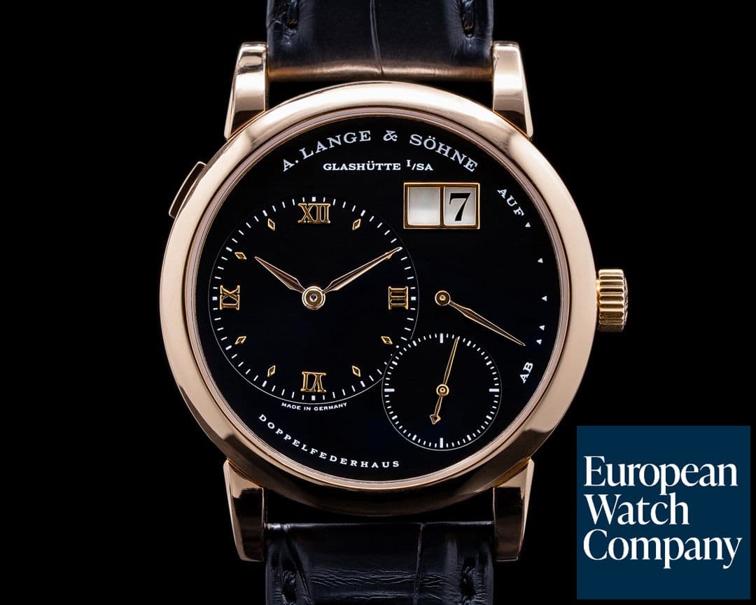Image of A. Lange and Sohne Lange 1 101.031 18K Rose Gold Black Dial 