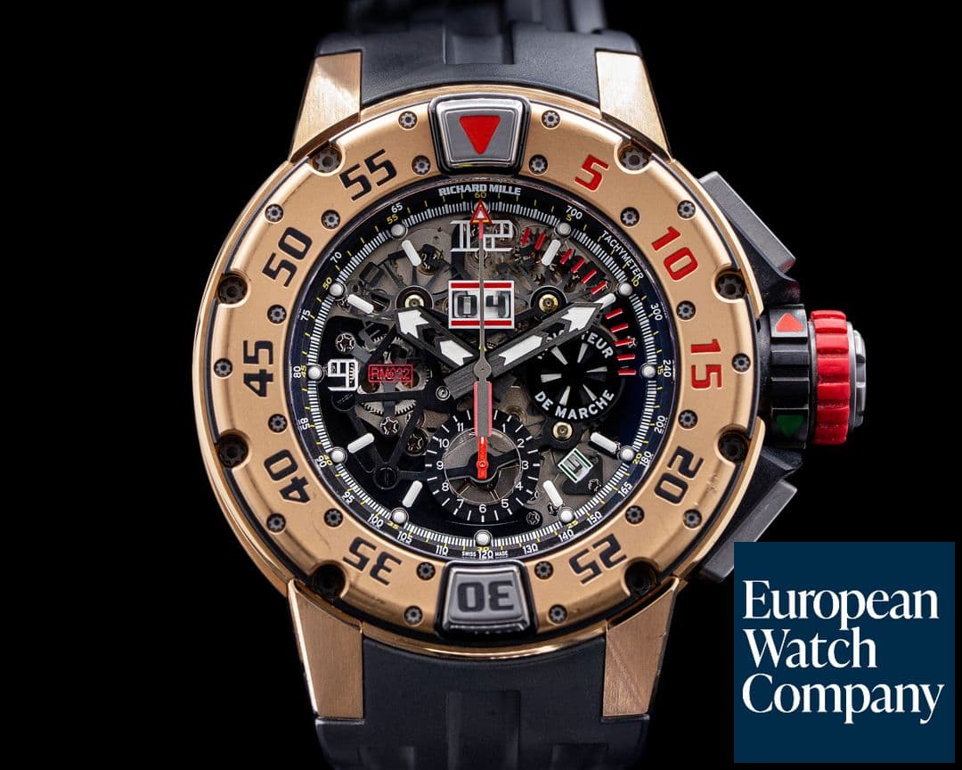 Image of Richard Mille Richard Mille RM032 Rm32 Automatic Flyback Diver Chronograph 18k RG 