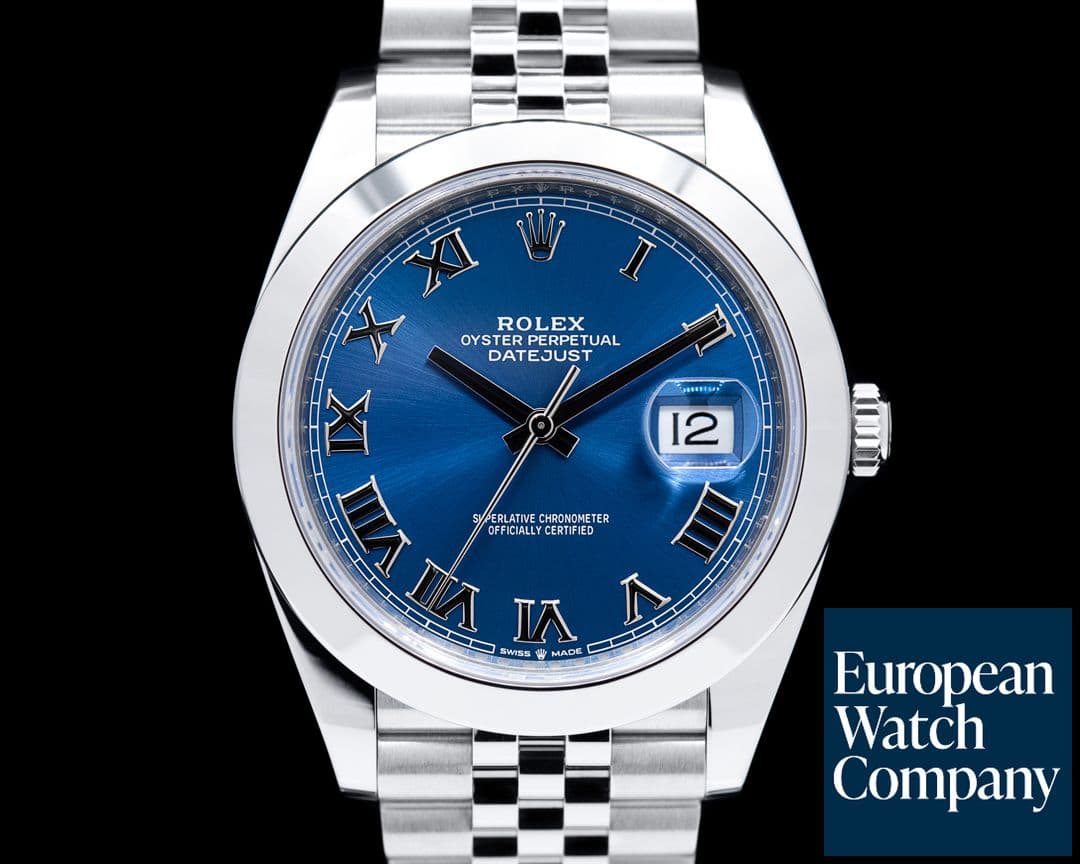 Image of Rolex Datejust 41 Blue Roman Dial SS 2020