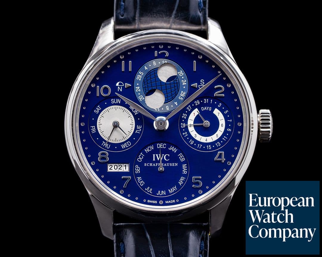 Image of IWC Portuguese Perpetual Calendar Double Moon 18K White Gold 