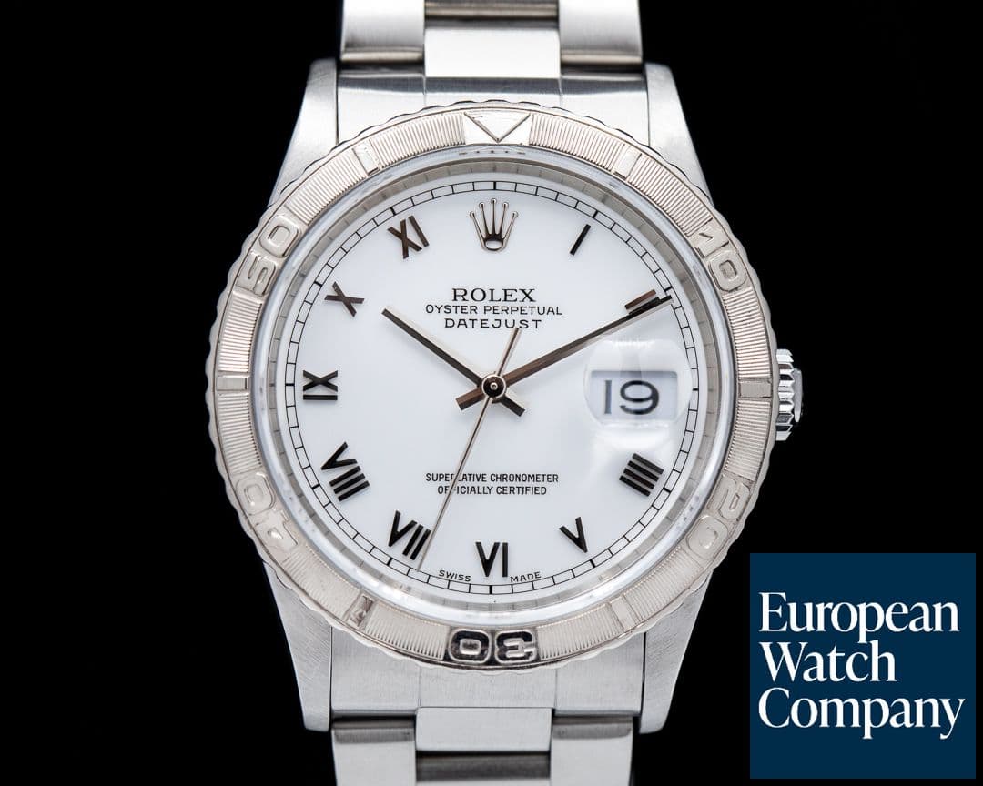 Image of Rolex Datejust Turn O Graph SS White Roman Dial 