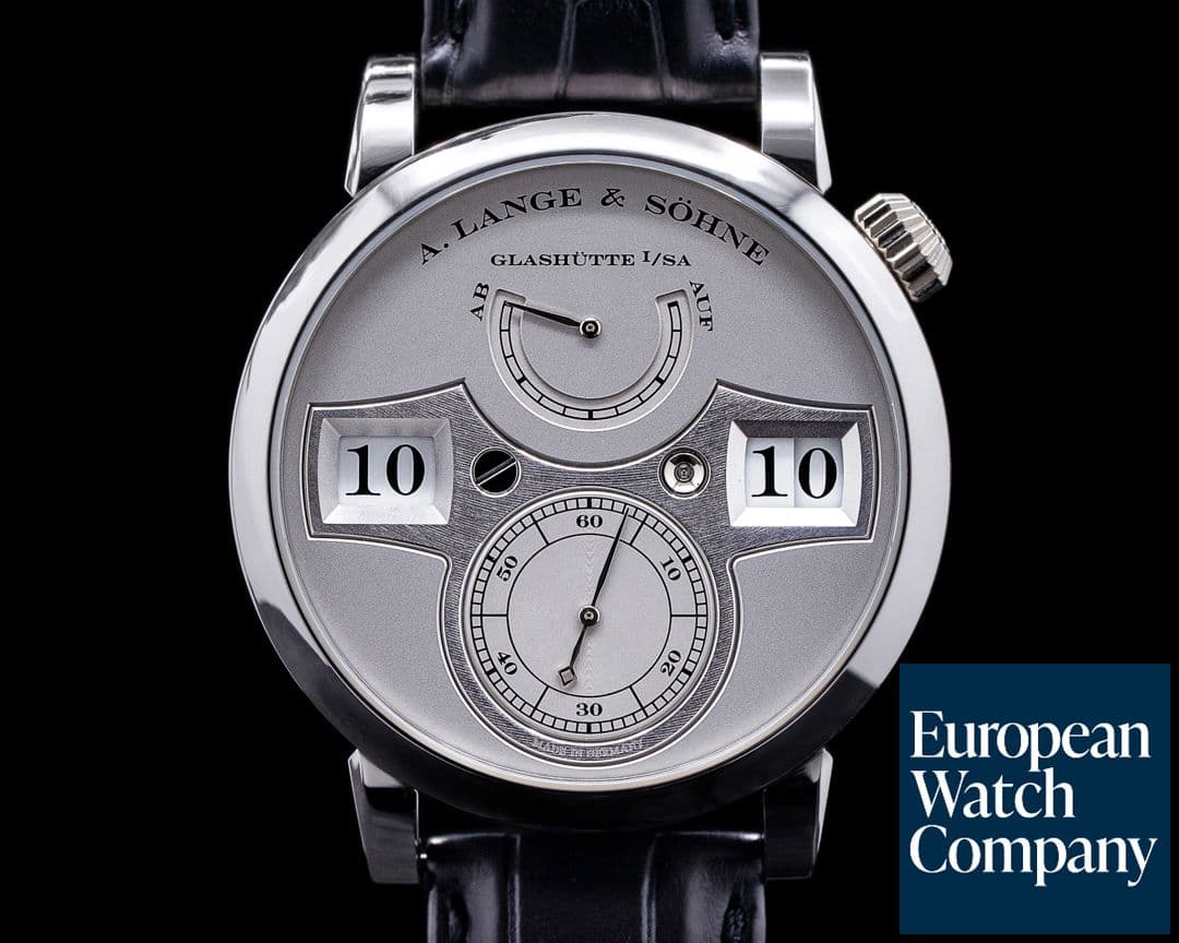 Image of A. Lange and Sohne Zeitwerk 145.025 Platinum Silver Dial LIMITED UNWORN