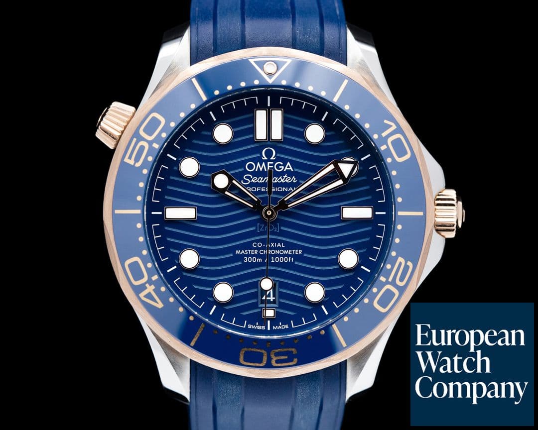 Image of Omega Seamaster Diver 300M Steel and Rose Gold Co-Axial Master Chronometer