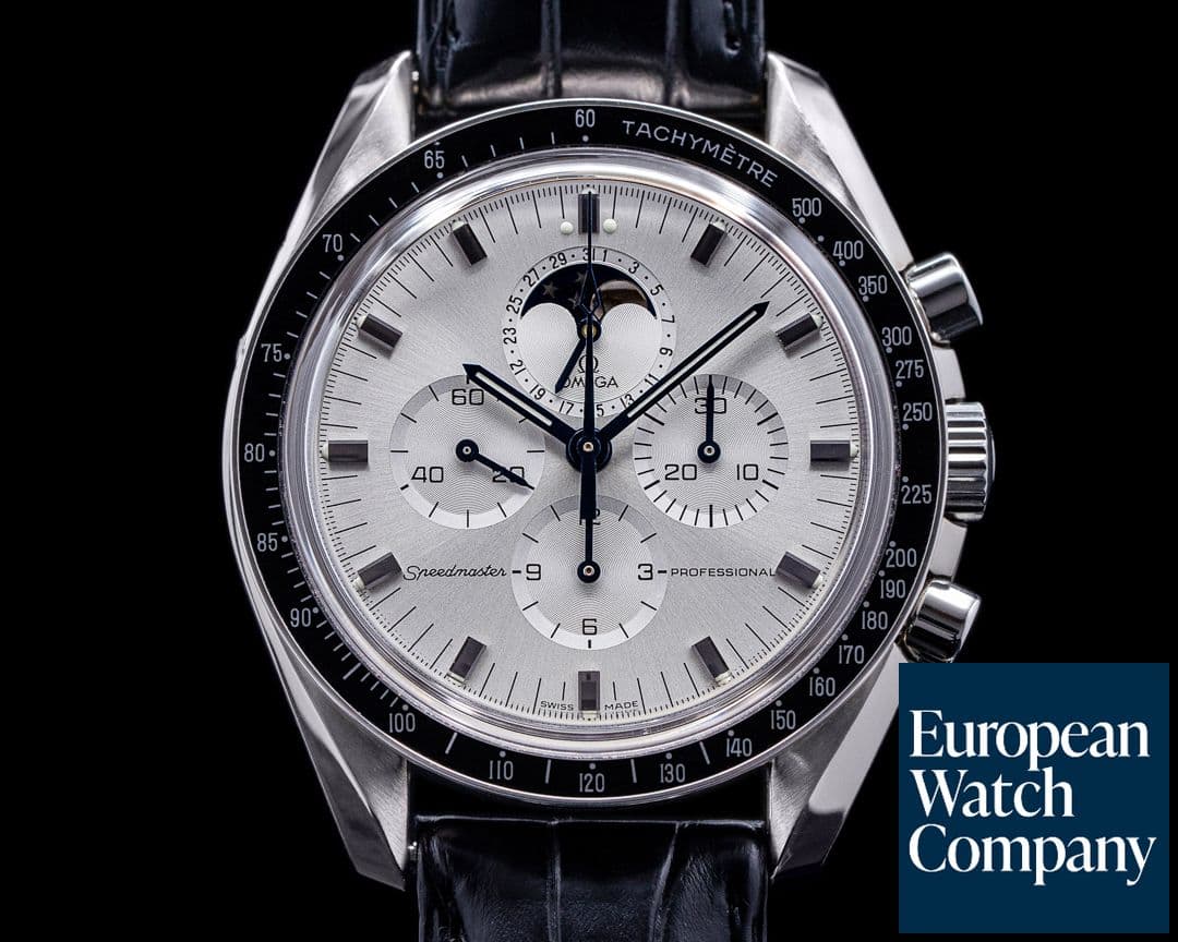 Image of Omega Speedmaster 18k White Gold Moonphase RARE