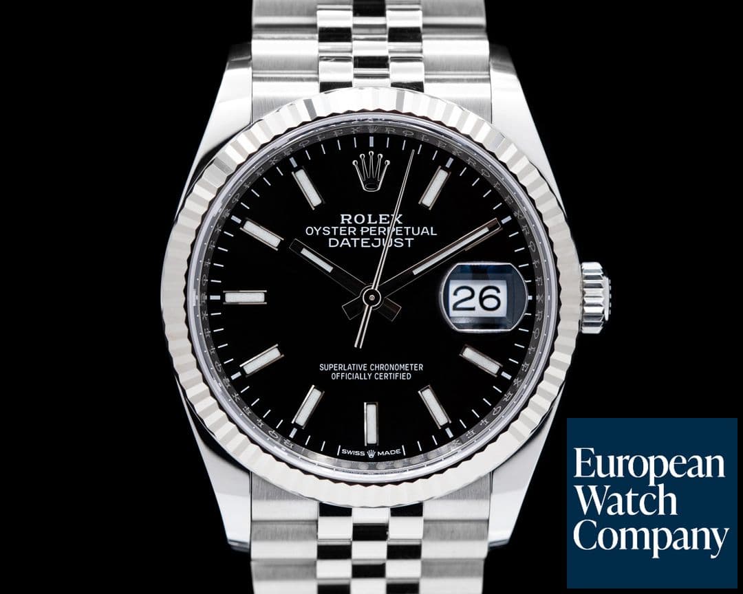 Image of Rolex Datejust Black Stick Dial / Jubilee Bracelet