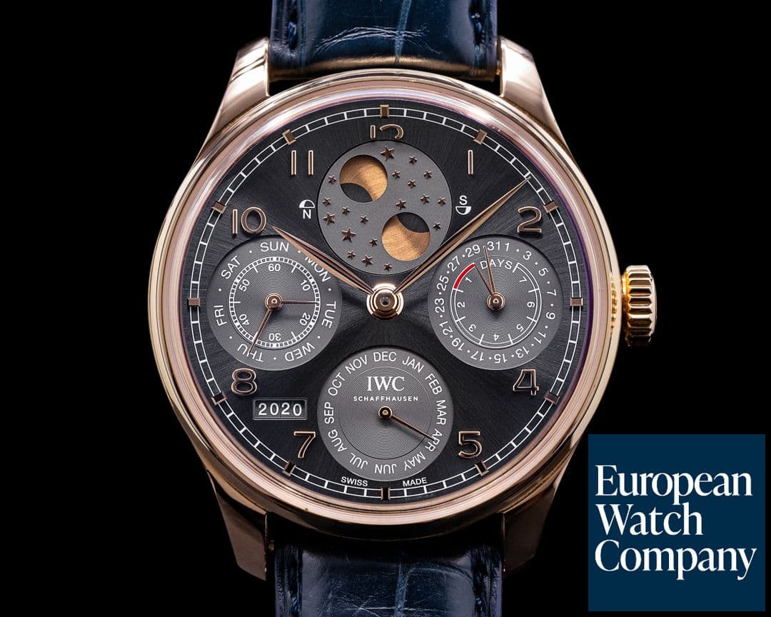 Image of IWC Portuguese Perpetual Calendar Grey Dial 18K Rose Gold 