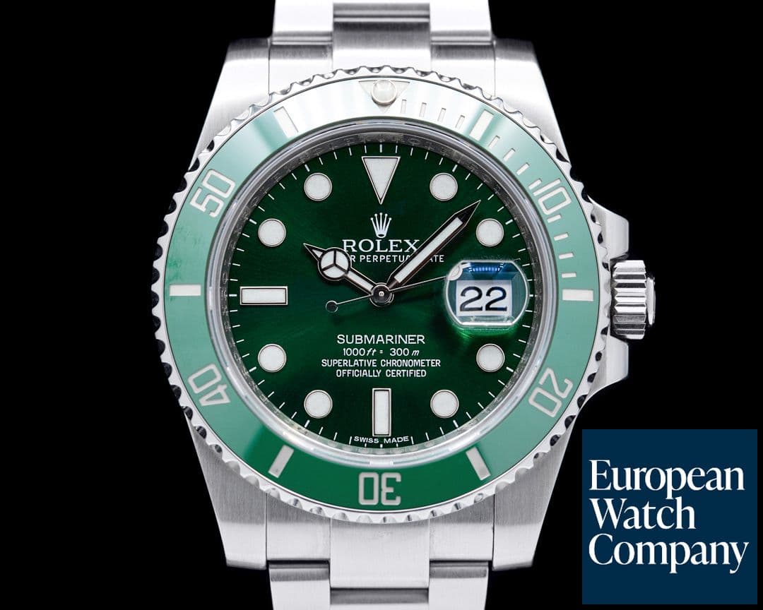 Image of Rolex Submariner 116610LV "Hulk" Green Ceramic Bezel Green Dial SS