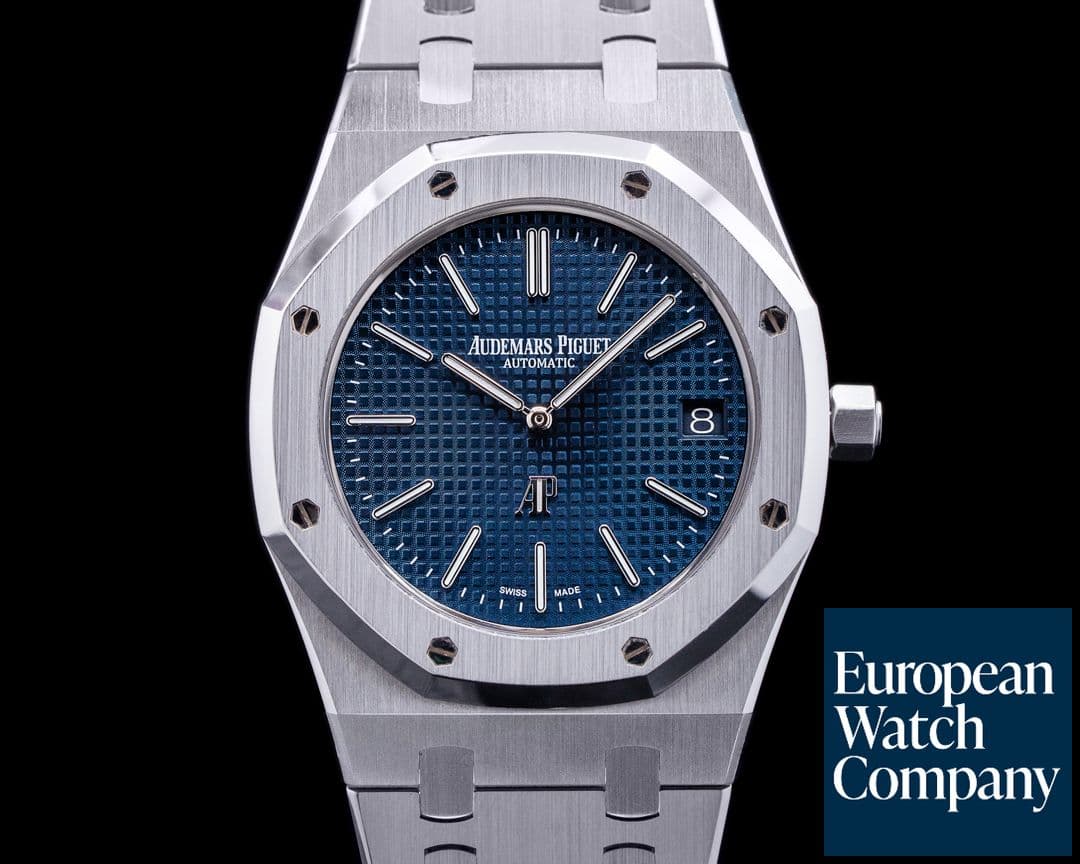 Image of Audemars Piguet Royal Oak Extra Thin Blue Dial SS 15202ST 