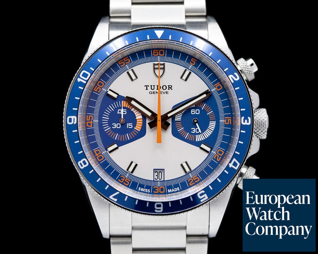 Image of Tudor Heritage Chronograph Silver Dial w/Blue Counters