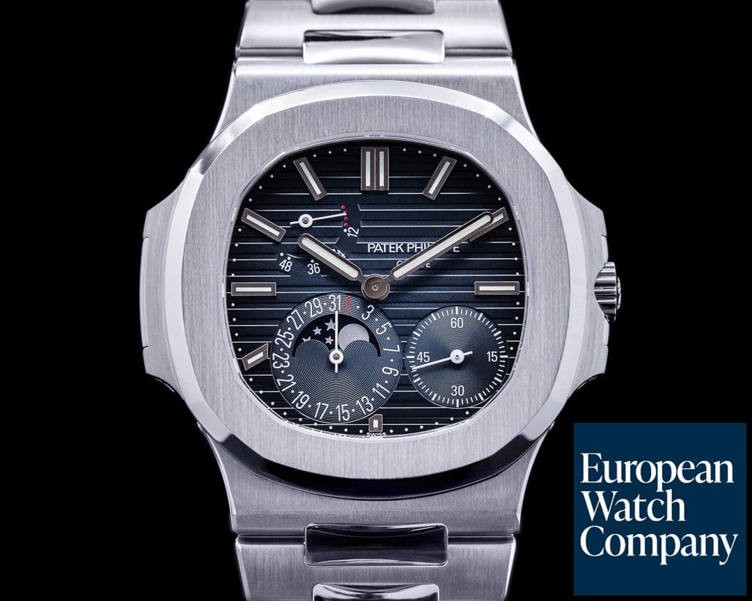 Image of Patek Philippe Jumbo Nautilus 5712 Moonphase Power Reserve SS FULL SET