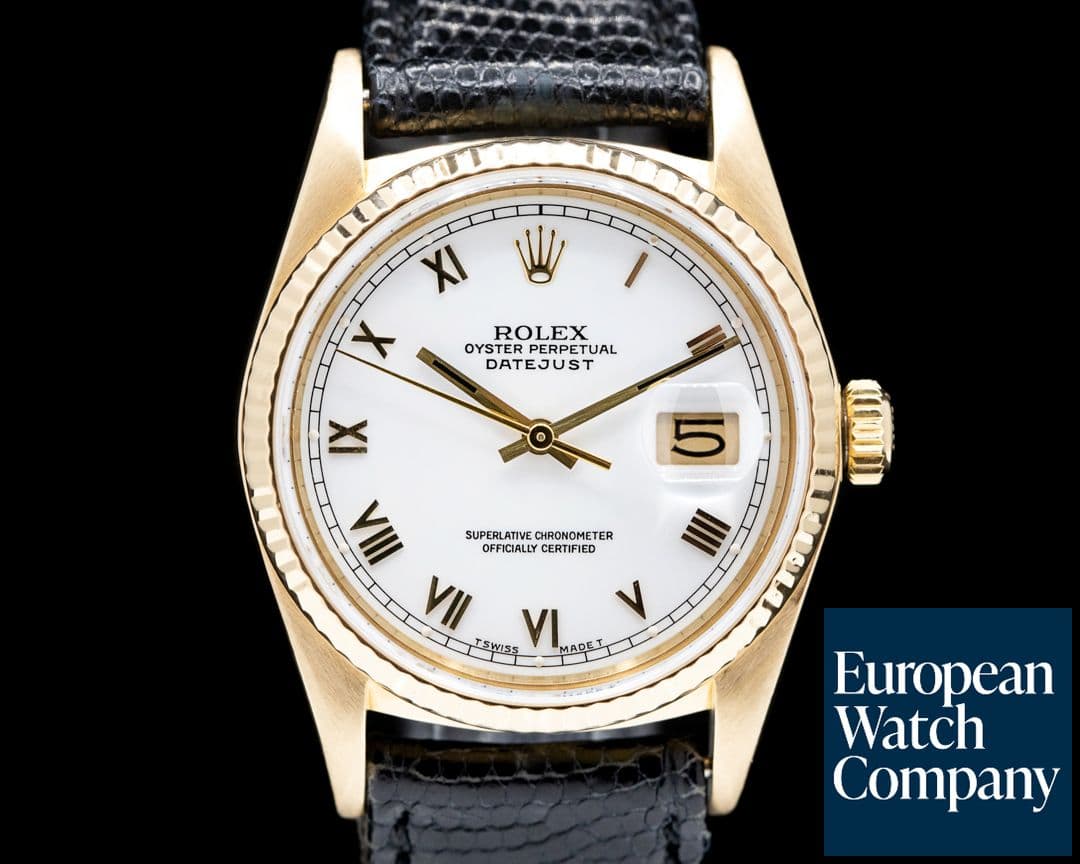 Image of Rolex Datejust 16018 18k Yellow Gold / White Dial