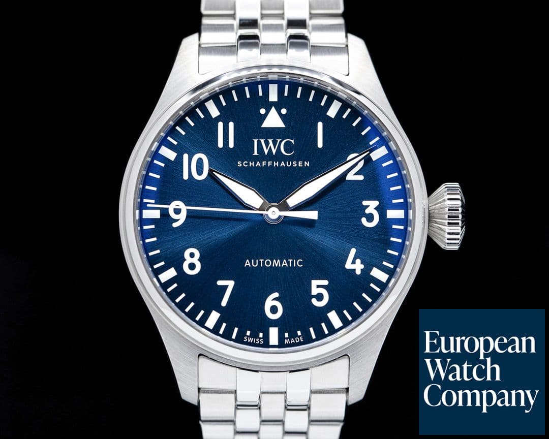 Image of IWC Big Pilot's Watch IW329304 43mm Blue Dial Bracelet