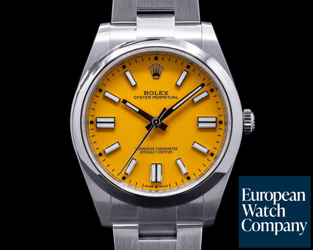 Image of Rolex Oyster Perpetual 124300 41mm SS / Yellow Dial 2021