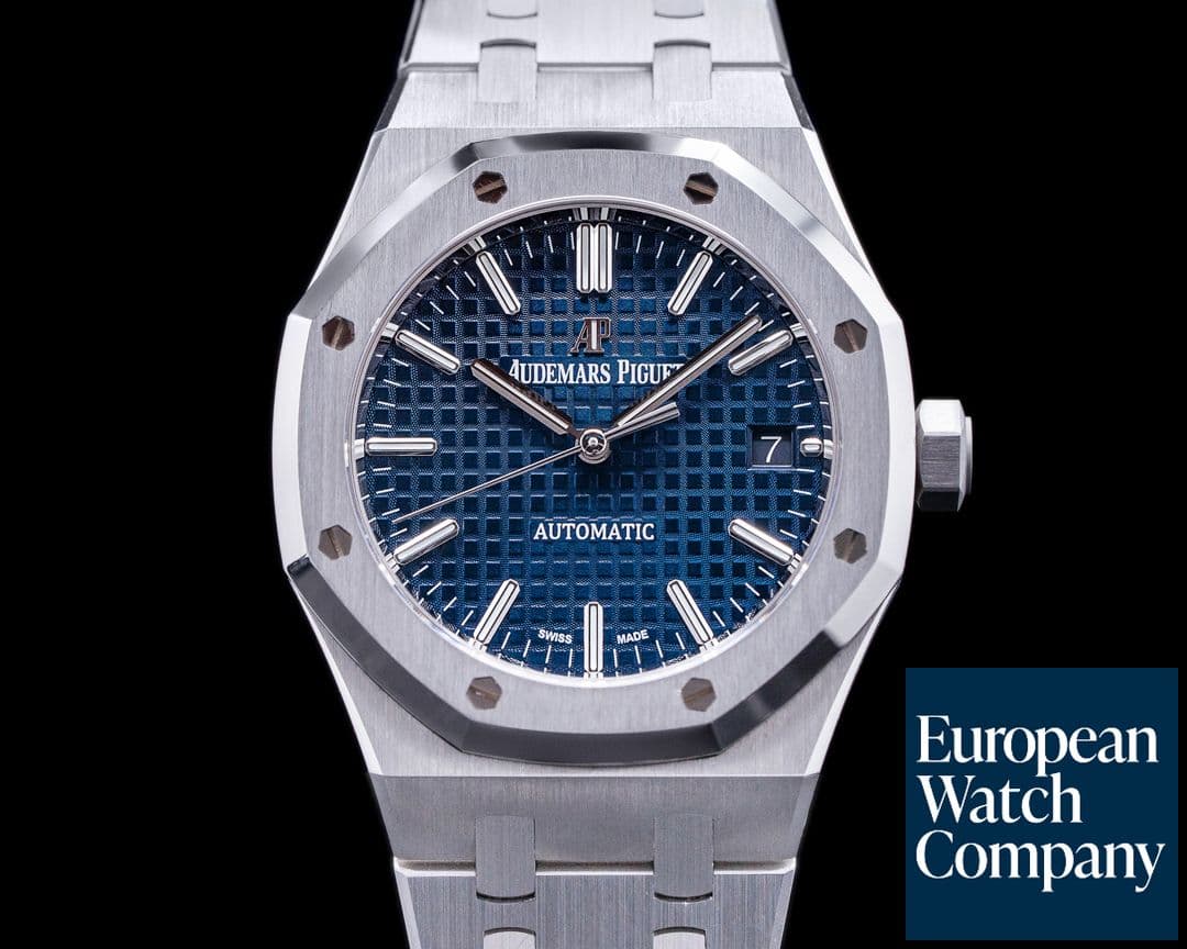 Image of Audemars Piguet Royal Oak BLUE Dial 15450ST SS FULL SET