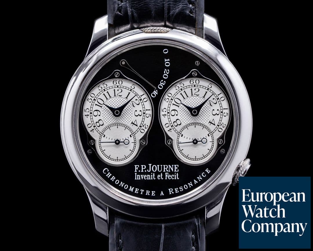 Image of F. P. Journe Chronometre Resonance Platinum "BLACK LABEL" 40MM FULL SET