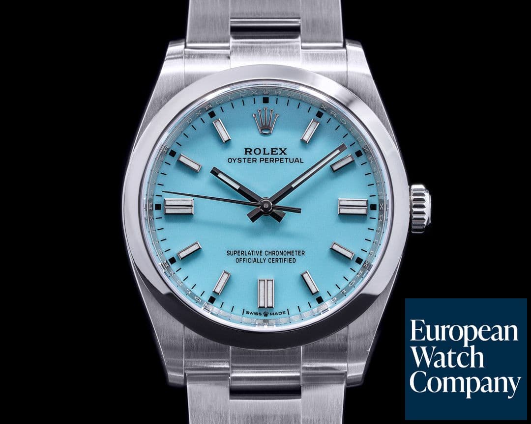 Image of Rolex Oyster Perpetual 126000 36MM SS TURQUOISE BLUE