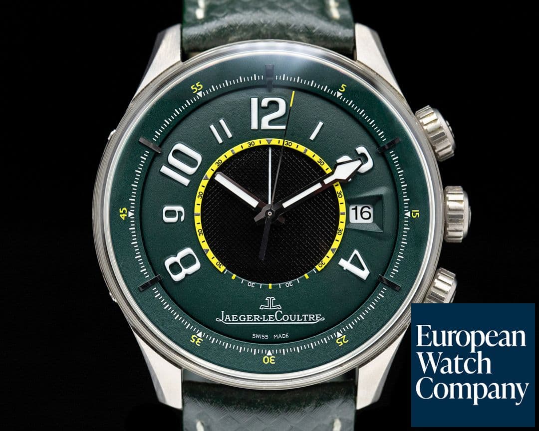 Image of Jaeger LeCoultre Aston Martin AMVOX1 Memovox Titanium / Green Dial Limited