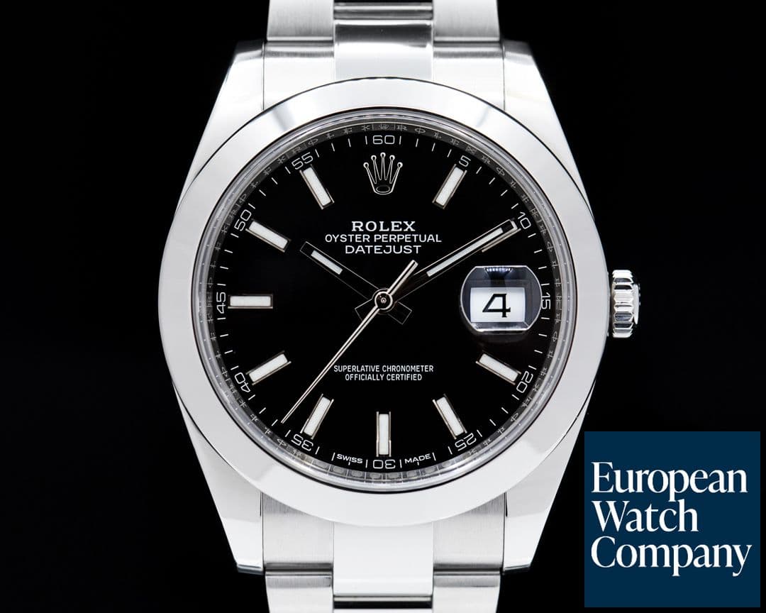 Image of Rolex Datejust 41 126300 Black Stick Dial SS 