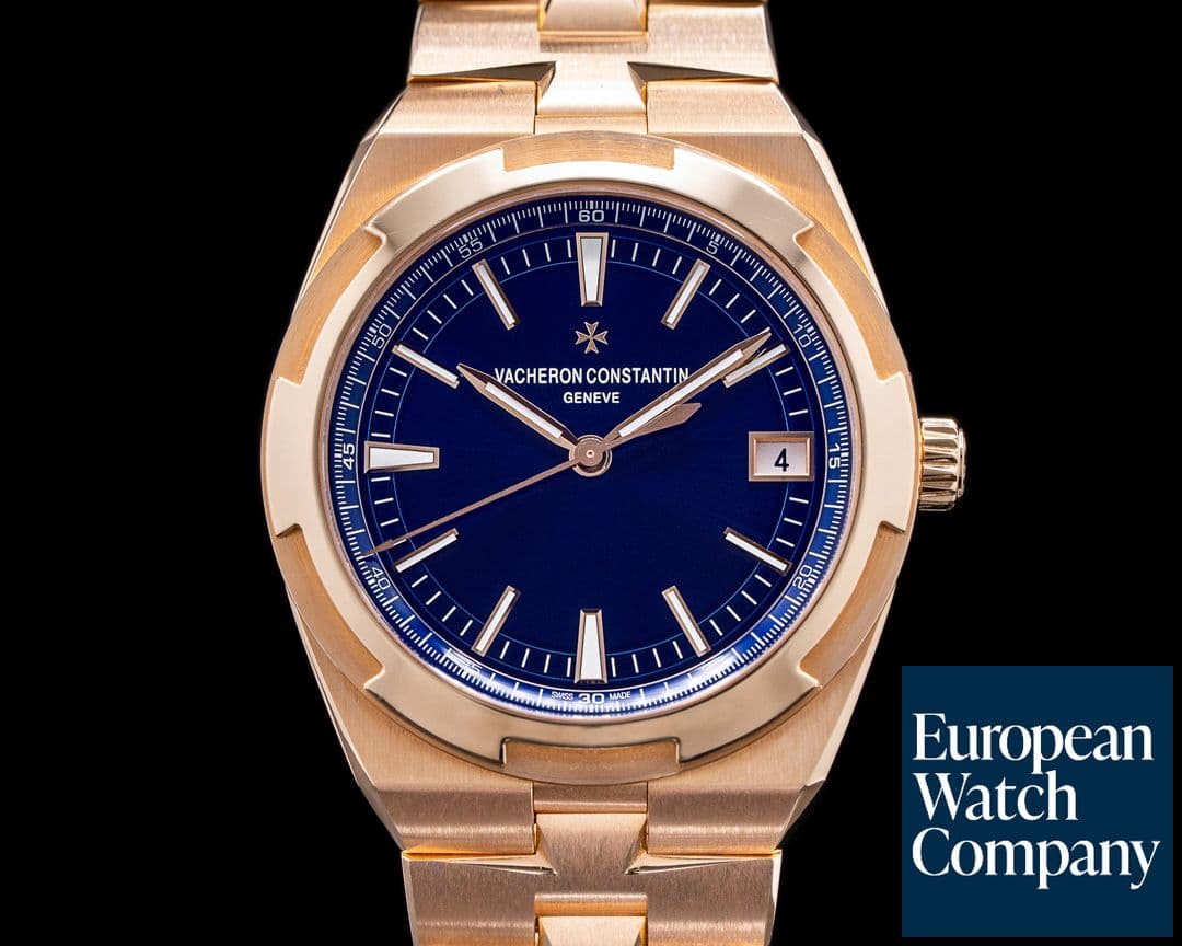 Image of Vacheron Constantin Overseas 4500V/110R Automatic 41mm Blue Dial Rose Gold