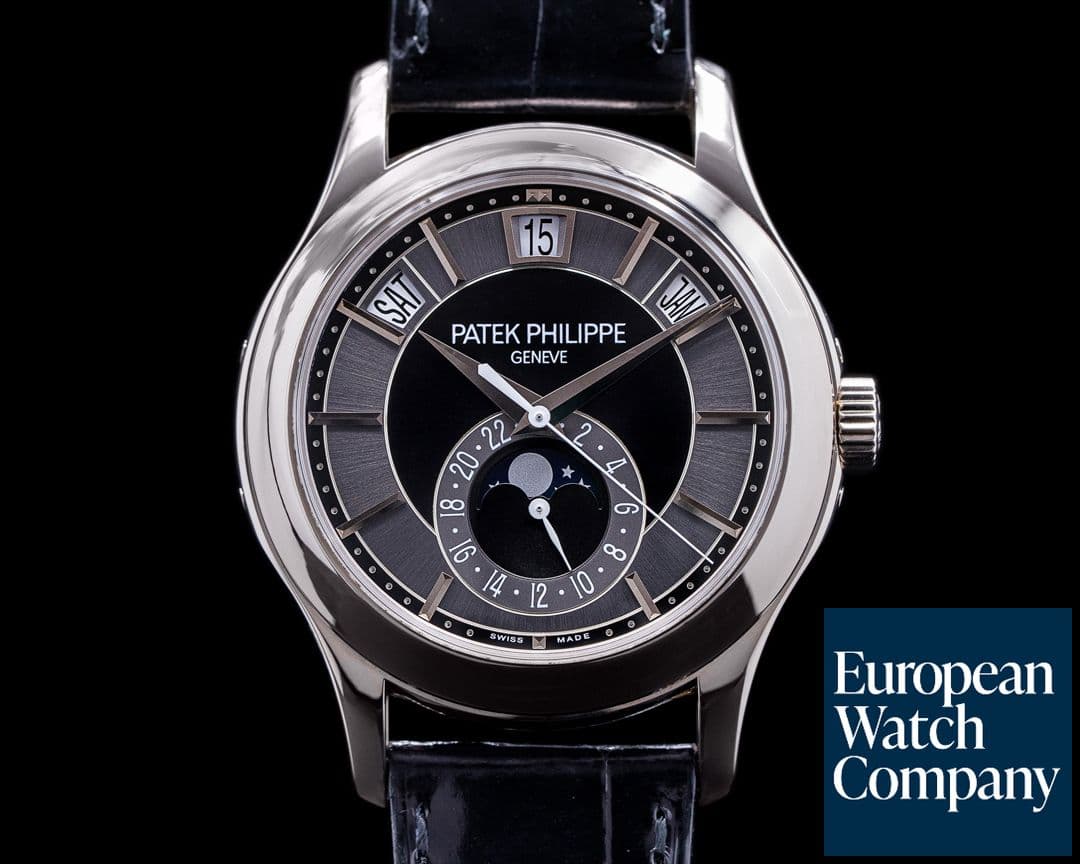 Image of Patek Philippe Annual Calendar 5205G Grey Dial 18K White Gold Black Dial