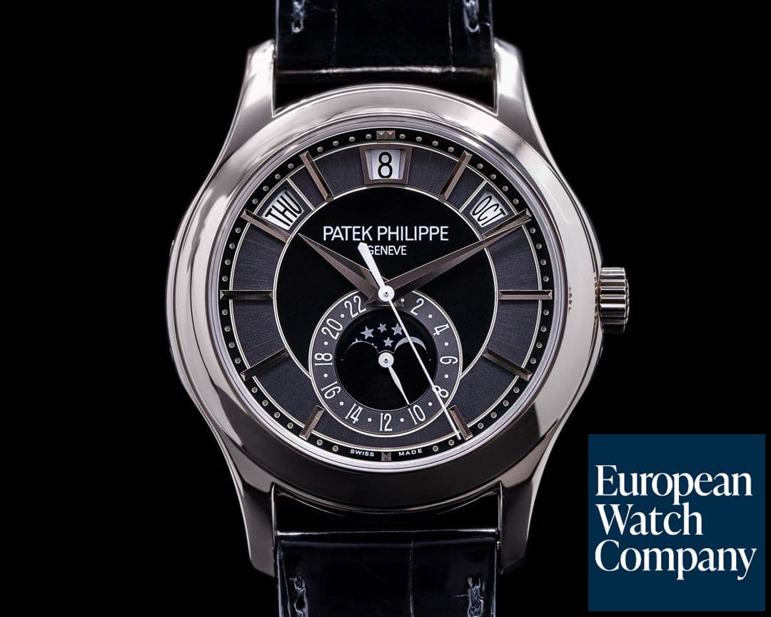Image of Patek Philippe Annual Calendar 5205G Grey Dial 18K White Gold Black Dial