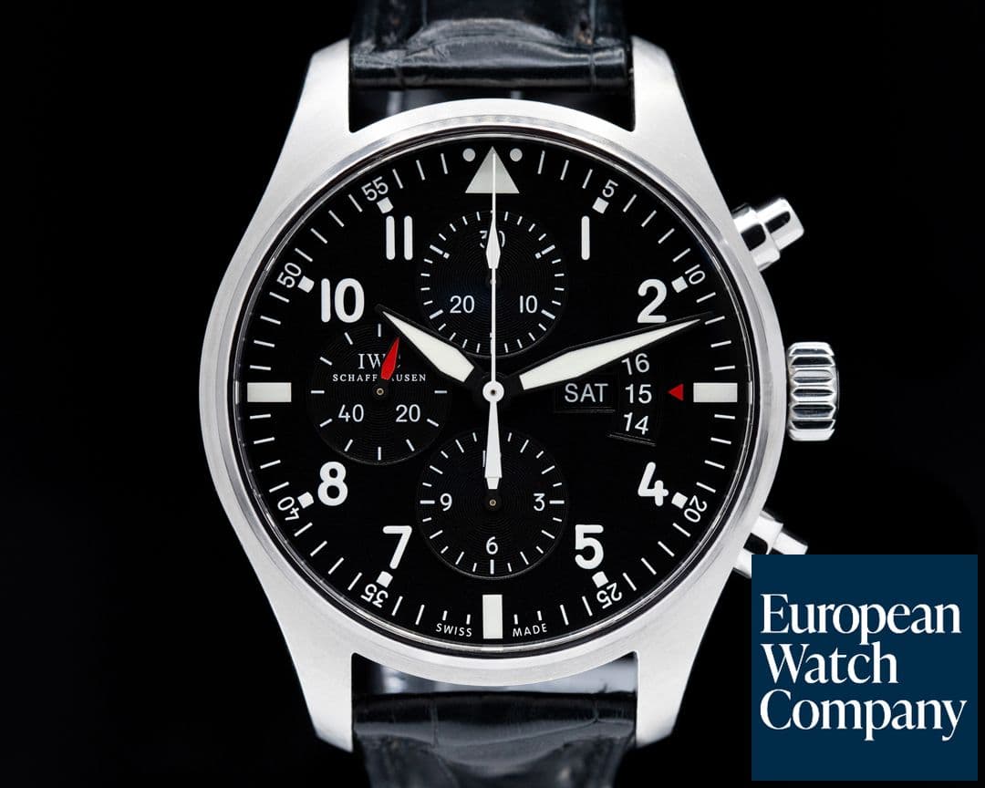 Image of IWC Pilot Chronograph SS Black Dial 43MM