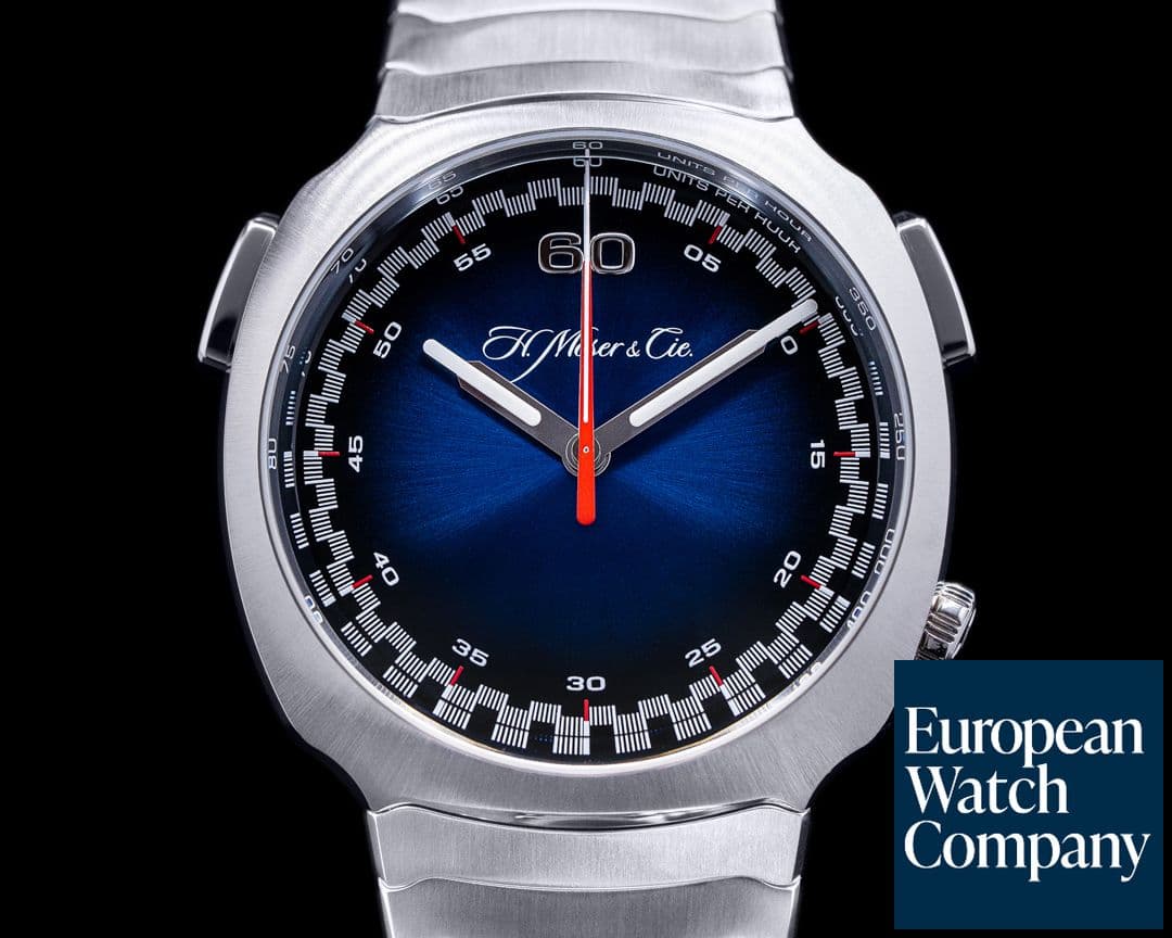Image of H. Moser and Cie. Moser Streamliner Flyback Chrongraph Blue Dial UNWORN