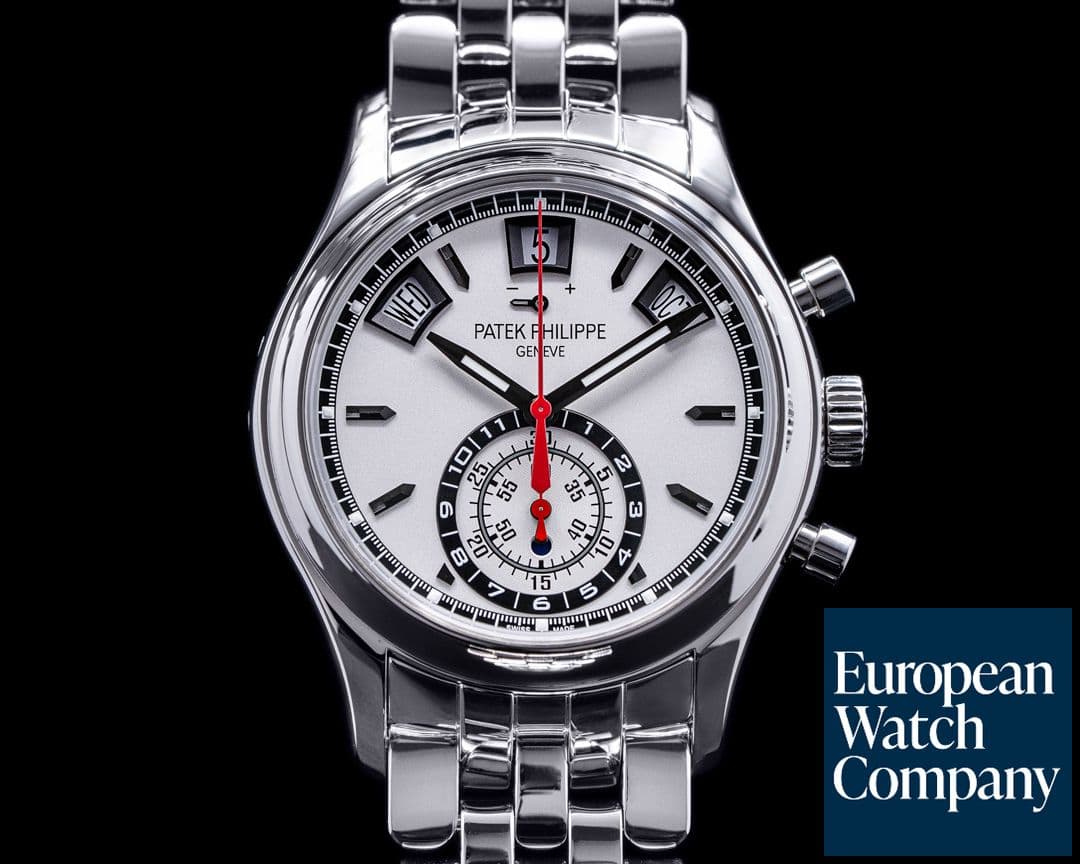 Image of Patek Philippe Annual Calendar 5960/1A Chronograph SS White Dial 
