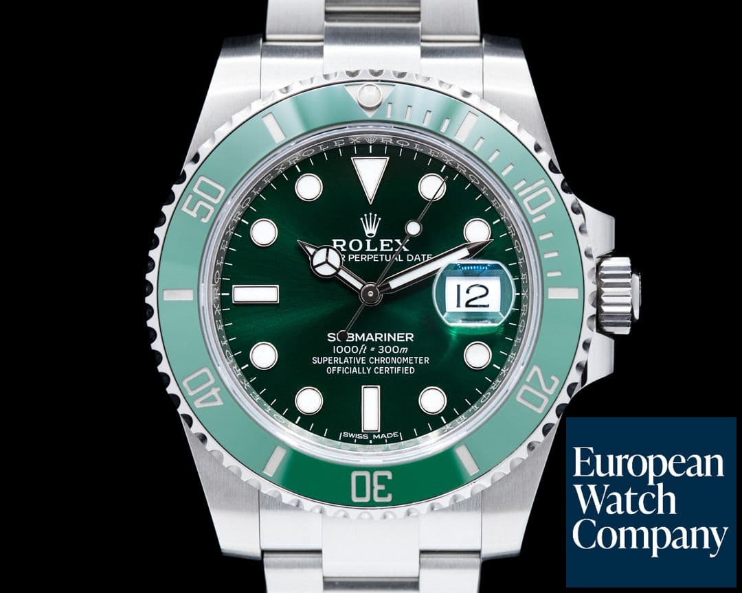 Image of Rolex Submariner 116610LV "Hulk" Green Ceramic Bezel Green Dial SS
