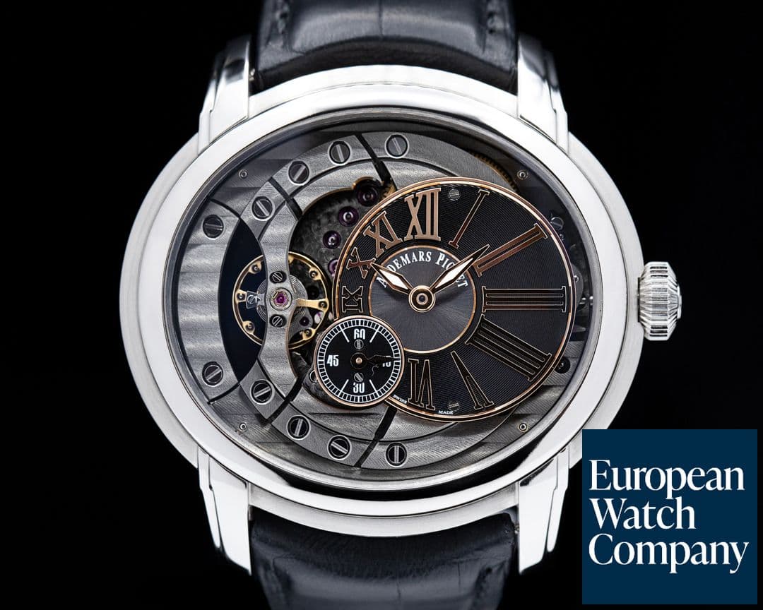 Image of Audemars Piguet Millenary Automatic Skeleton SS / Leather