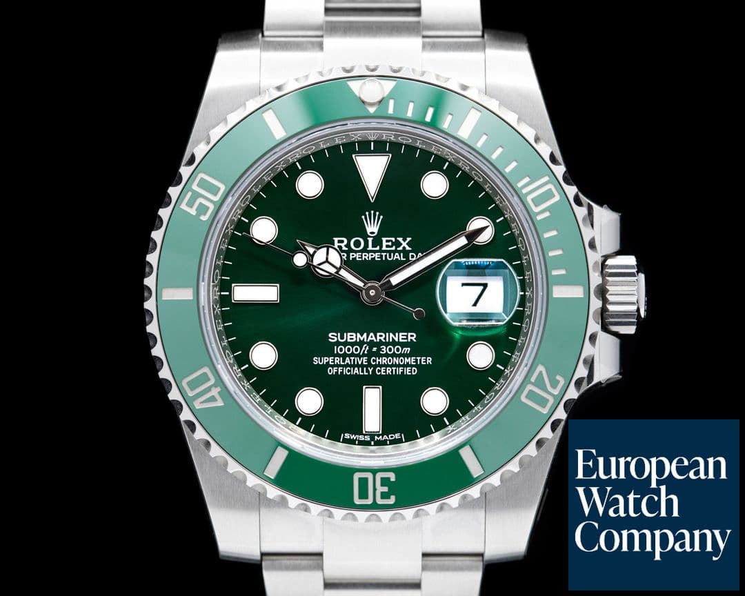 Image of Rolex Submariner "Hulk" Green Ceramic Bezel Green Dial SS UNWORN STICKERED 