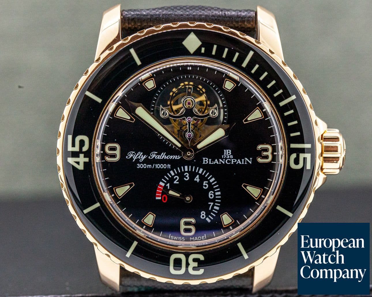Image of Blancpain Fifty Fathoms 8-Day Tourbillon 18K Rose Gold / Kevlar 