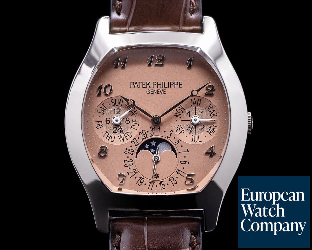 Image of Patek Philippe Perpetual Calendar 5041G Tonneau 18K White Gold Salmon Dial UNIQUE PIECE