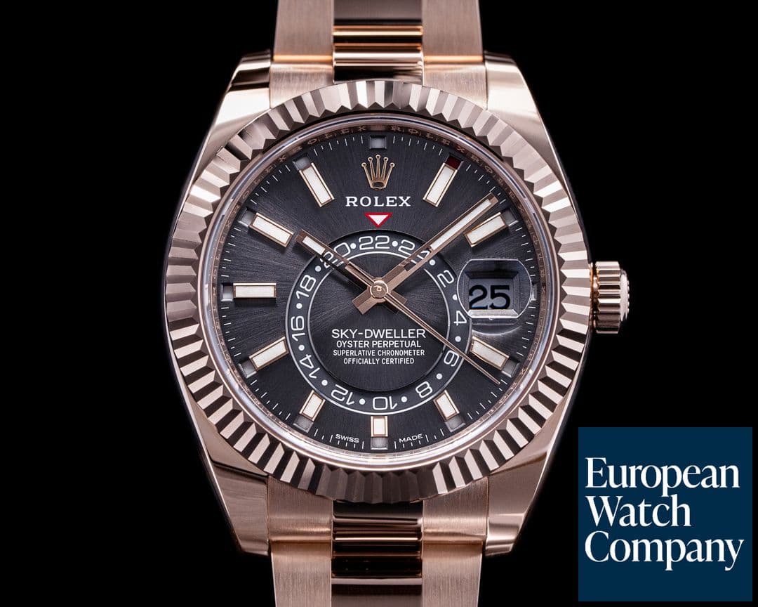 Image of Rolex Sky Dweller 326935 Everose 18K Rose Gold / Bracelet Rhodium Dial UNWORN 