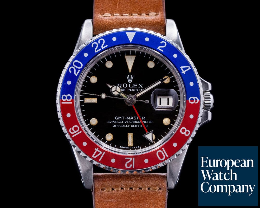 Image of Rolex Vintage GMT Master "Pepsi Bezel" SS "Long E" c. 1970
