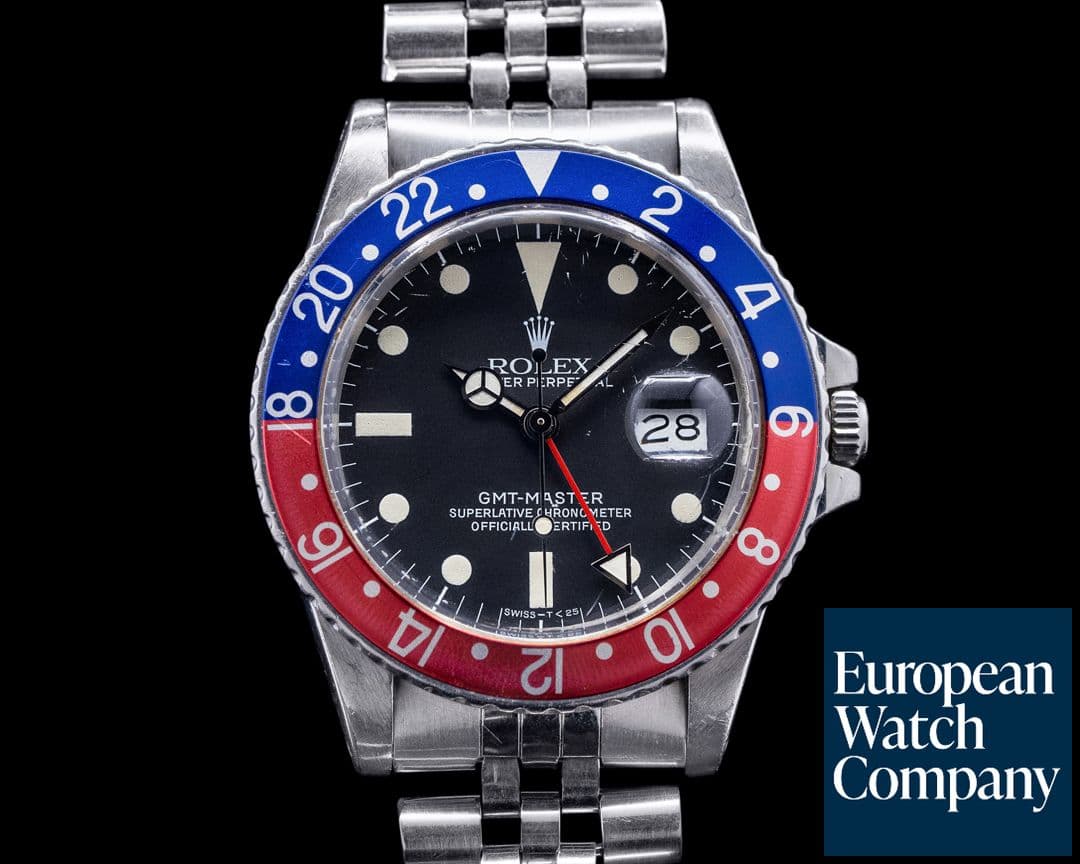 Image of Rolex GMT Master Transitional  "Pepsi Bezel" Matte Dial Circa 1983