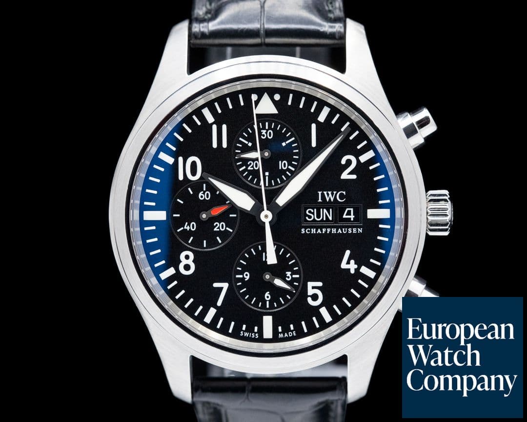 Image of IWC Pilot Chronograph SS / Alligator 