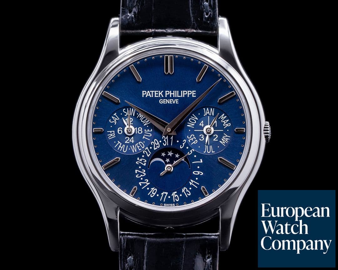 Image of Patek Philippe Perpetual Calendar Platinum Blue Dial 5140P