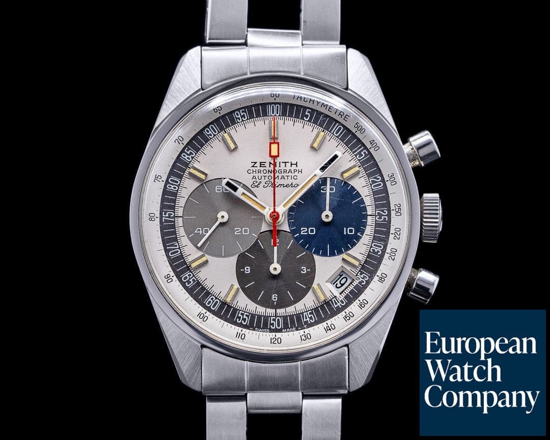 Image of Zenith A386 Vintage El Primero Tri Color RARE SS Circa 1969 WOW