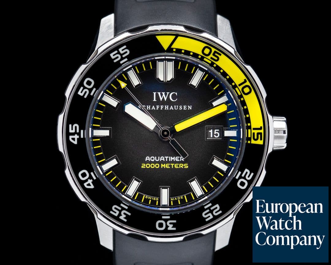 Image of IWC Aquatimer 2000 Black Dial SS / Rubber