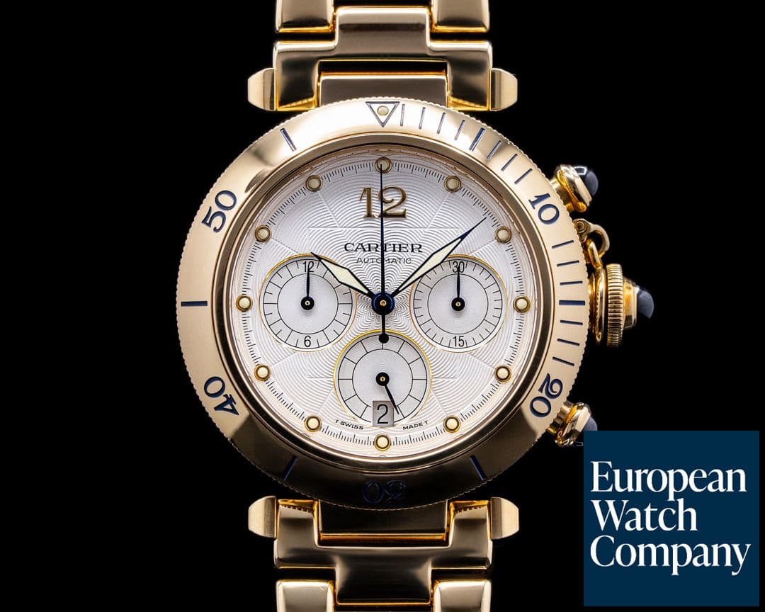 Image of Cartier Pasha Chronograph 2111 Automatic 18k Yellow Gold