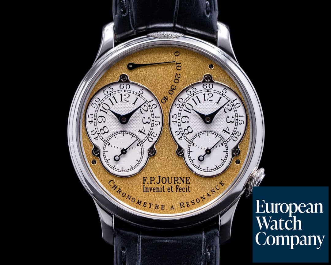 Image of F. P. Journe Chronometre Resonance Platinum BRASS MOVEMENT 38MM FULL SET 2002