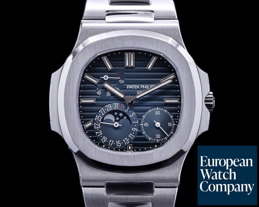 Image of Patek Philippe Jumbo Nautilus 5712 Moonphase Power Reserve SS FULL SET