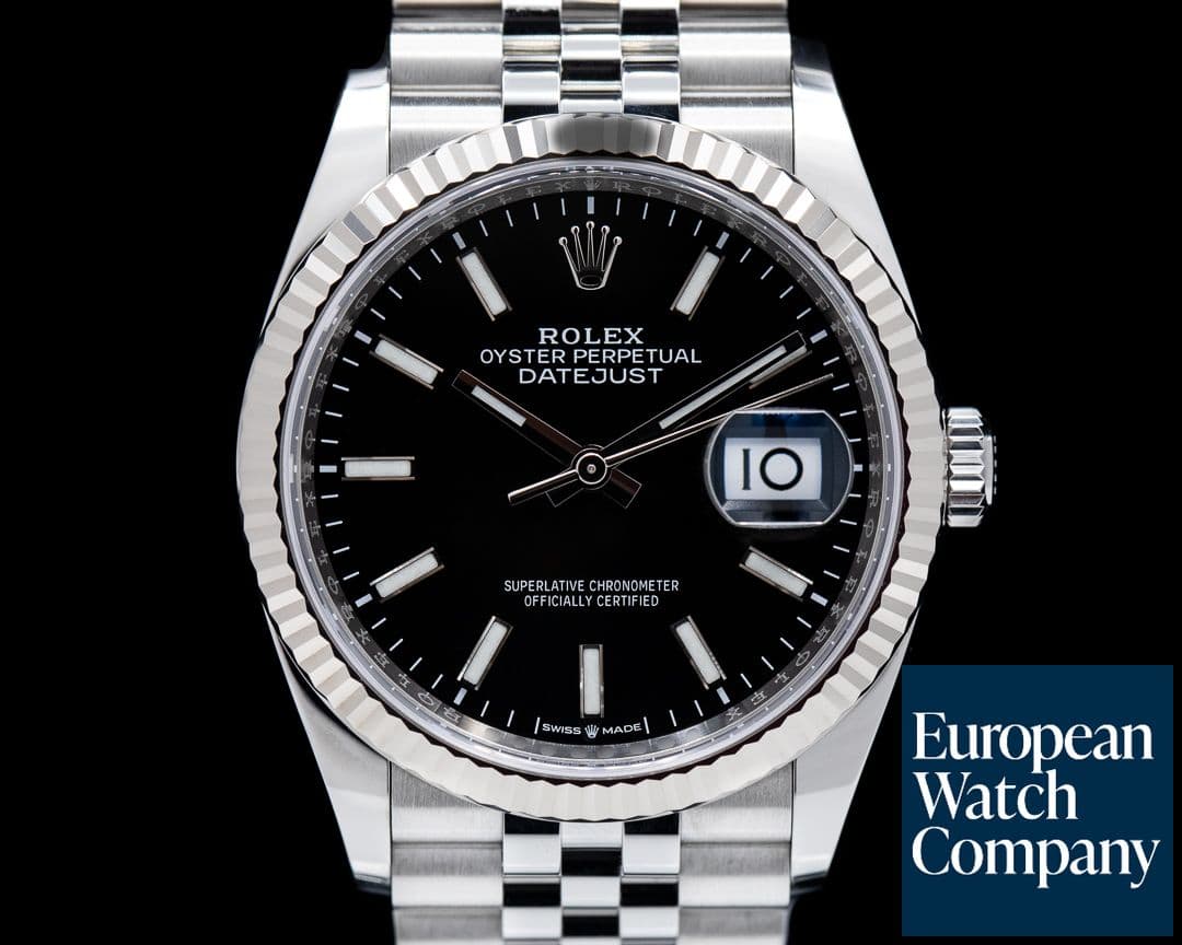 Image of Rolex Datejust Black Stick Dial / Jubilee Bracelet