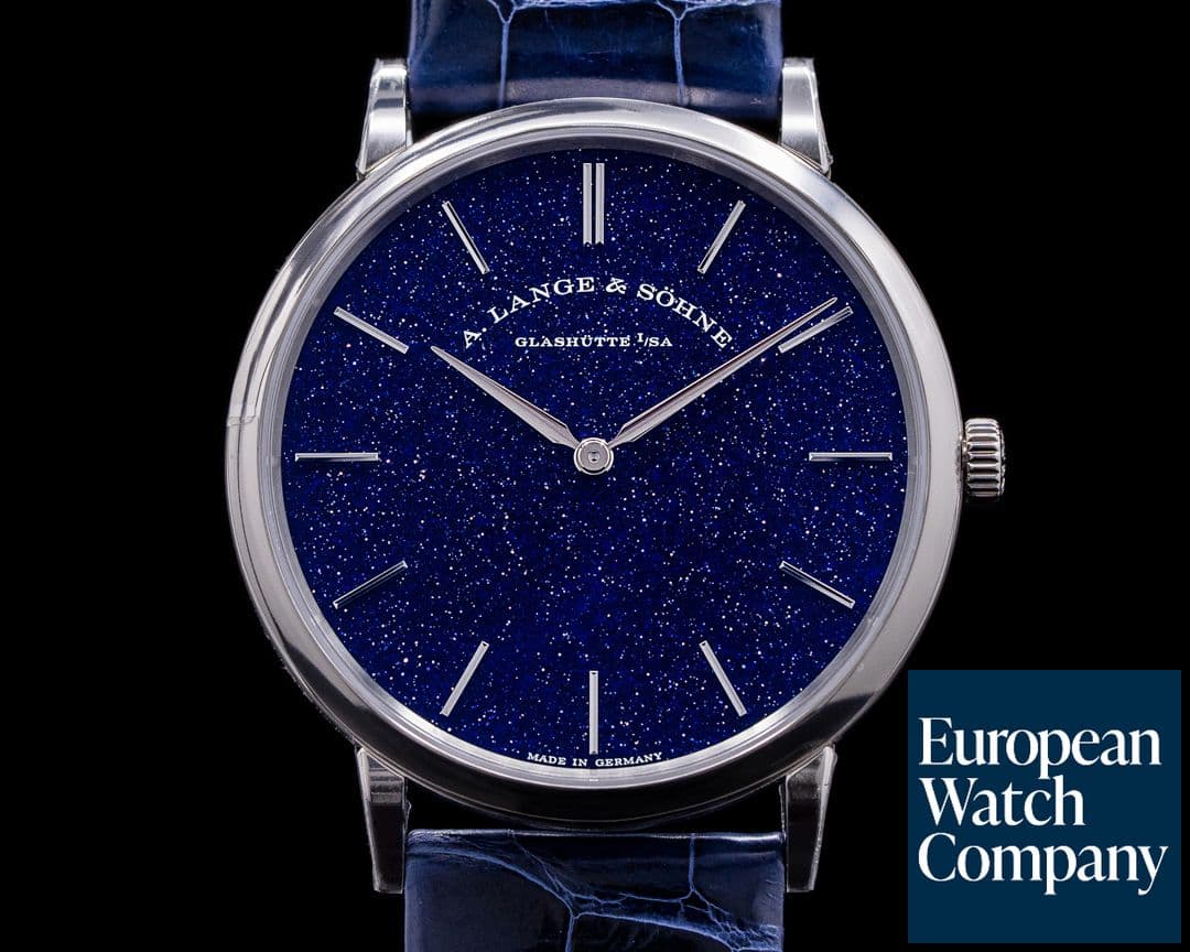Image of A. Lange and Sohne Saxonia 205.086 Thin Manual Wind Blue Gold-Flux Dial UNWORN